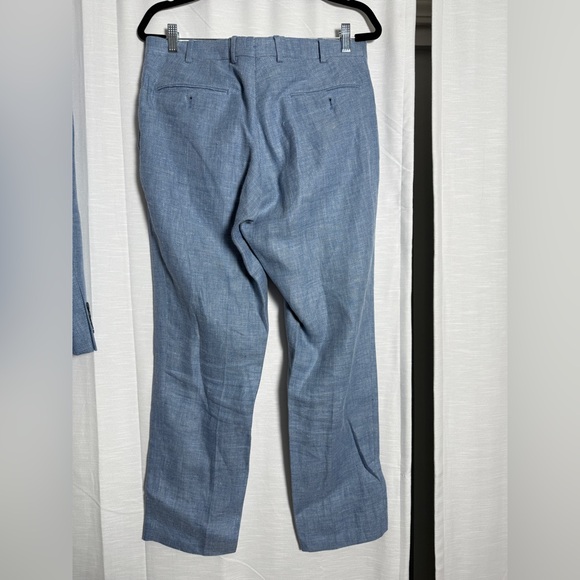 J.Hilburn Light Blue Tailored Men’s Suit – Modern Fit Wedding Business Formal - Picture 15 of 17